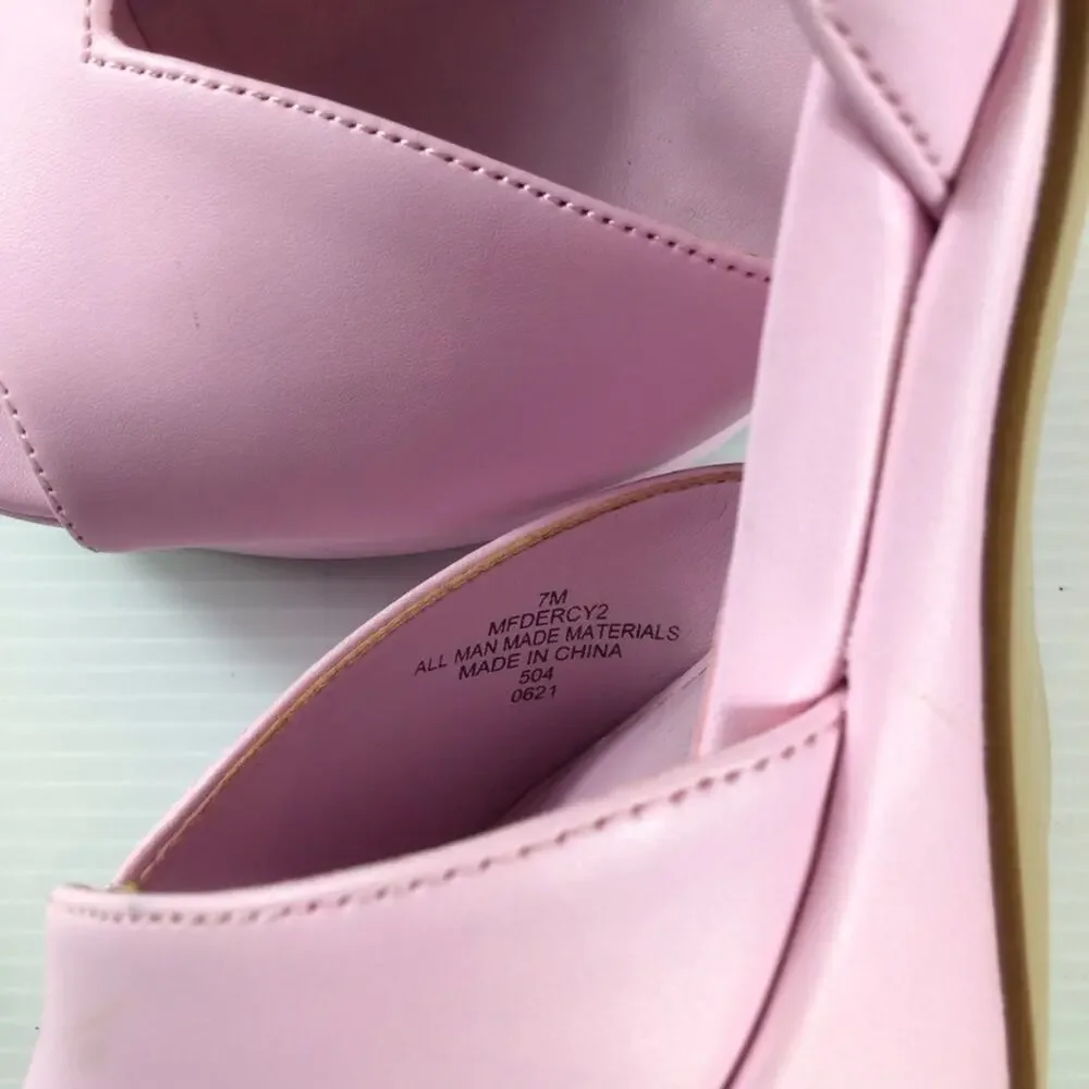 Marc Fisher Pink Platform Block Heel Sandals